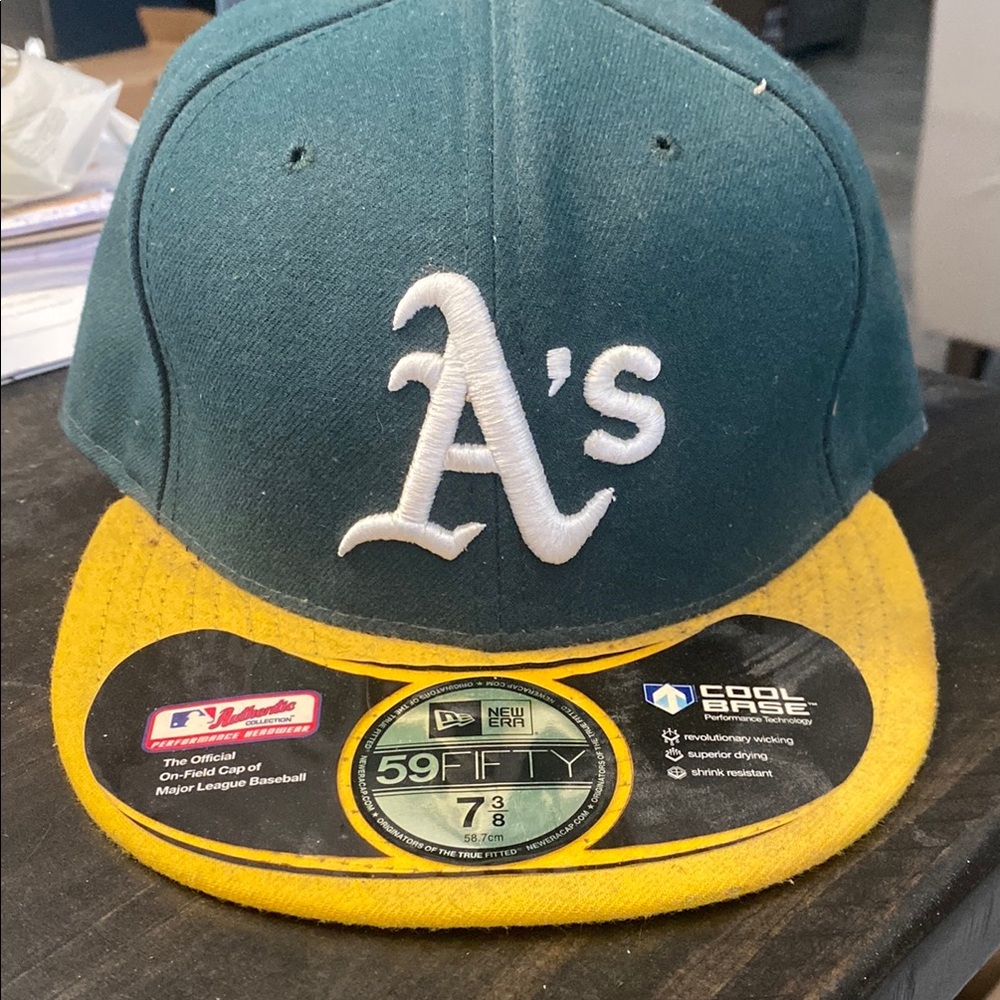 New Era A's Green and Yellow Baseball Cap